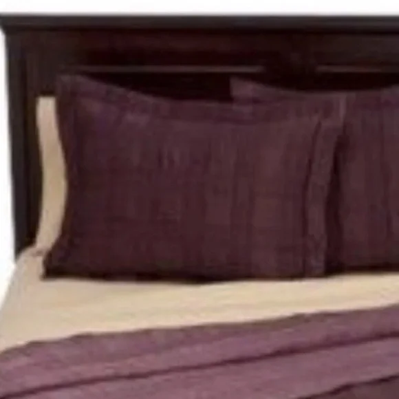 Fieldcrest Silk Set of King Shams and Comforter/Quilt in Deep Purple - Picture 1 of 6